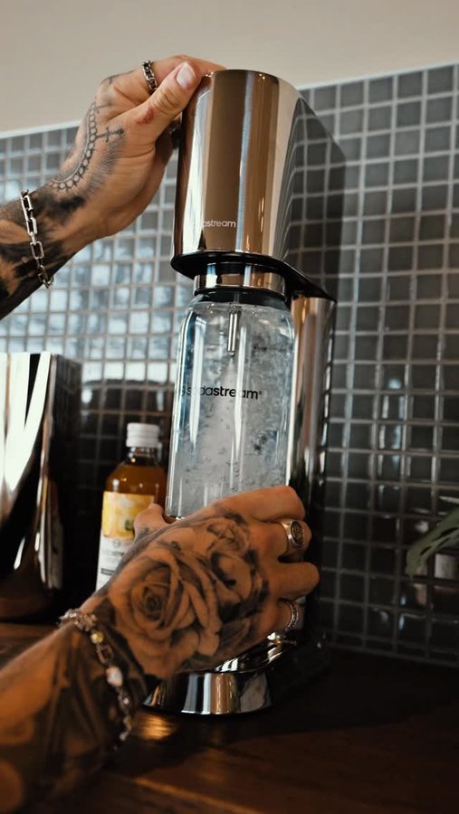 Instagram post by @tayyreid for SodaStream. Caption reads: When sparkling meets sophistication. The new....