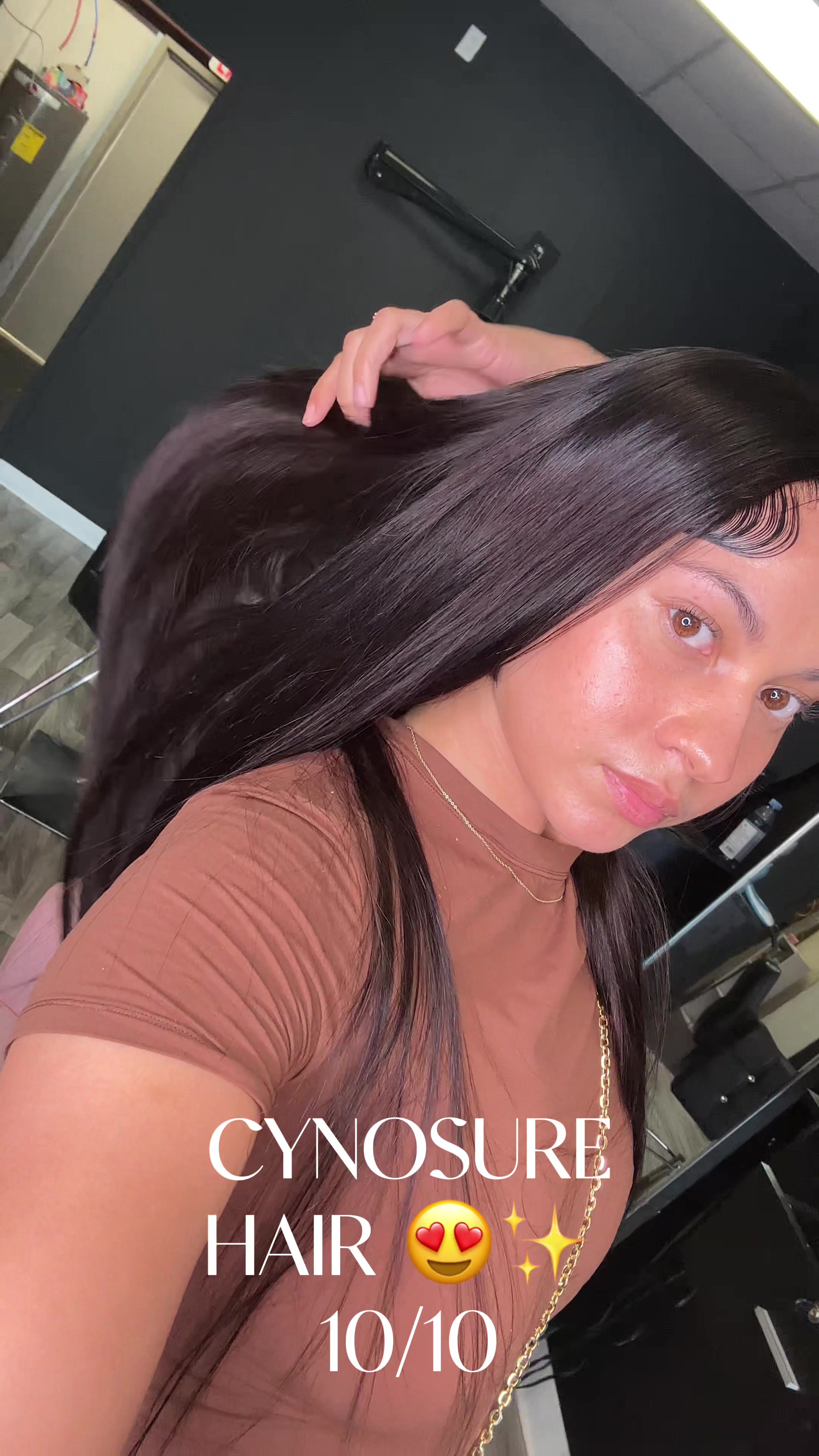 TikTok post by an influencer for Cynosure Hair. Caption reads: @Cynosure Hair @Cynosure Hair Shop 😍😍😍 [...].
