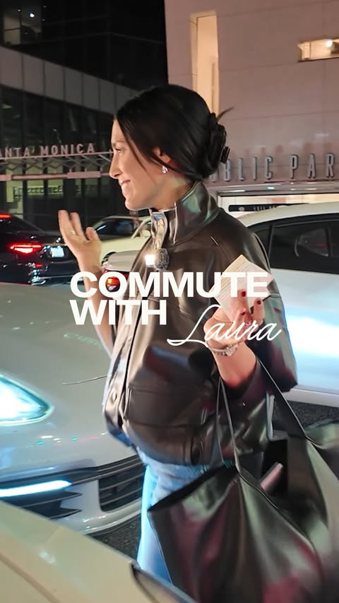 Instagram post by @laurarickii for Rent the Runway. Caption reads: Commute (home) with @laurarickii, Head of Social....