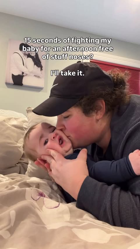 Instagram post by @onewiththepump for Dr. Noze Best. Caption reads: The truth? This 15-20 seconds of the day, my baby....