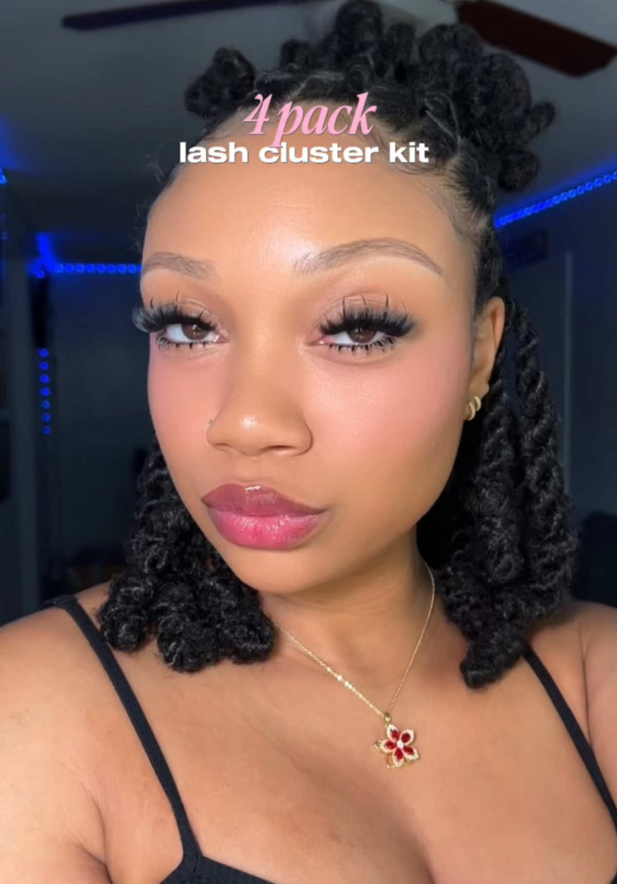 TikTok post by @aquariussed for Geeneiya Lashes. Caption reads: [...] #volumelashes #spikelashes #fyp • •....