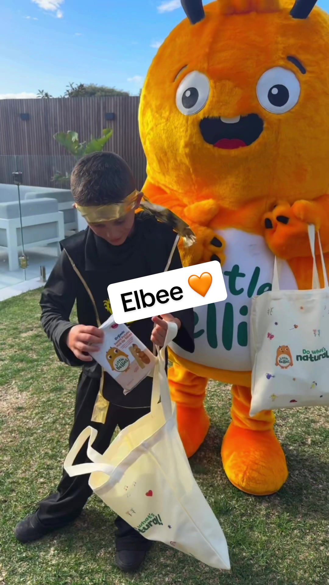 TikTok post by @dr.katie.h for Little Bellies. Caption reads: [...] up at the door! 🧡 Elbee, the @Little....