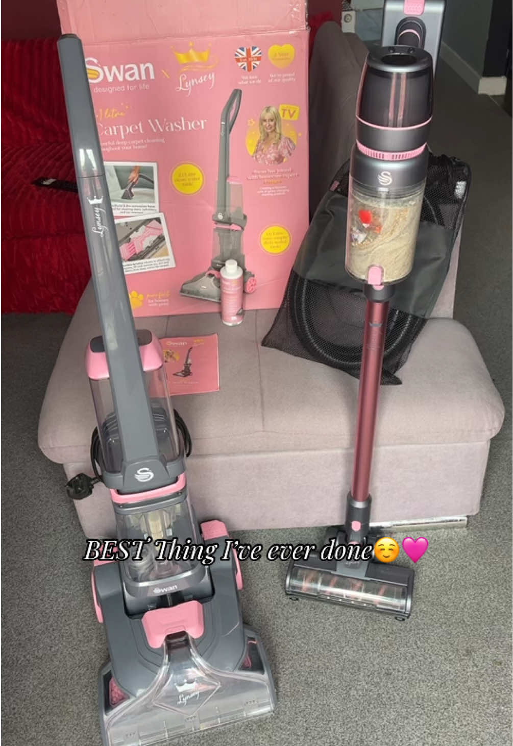 TikTok post by @amyslifescript24_7 for SwanbrandSA. Caption reads: I absolutely LOVE Lynsey's Cleaning....