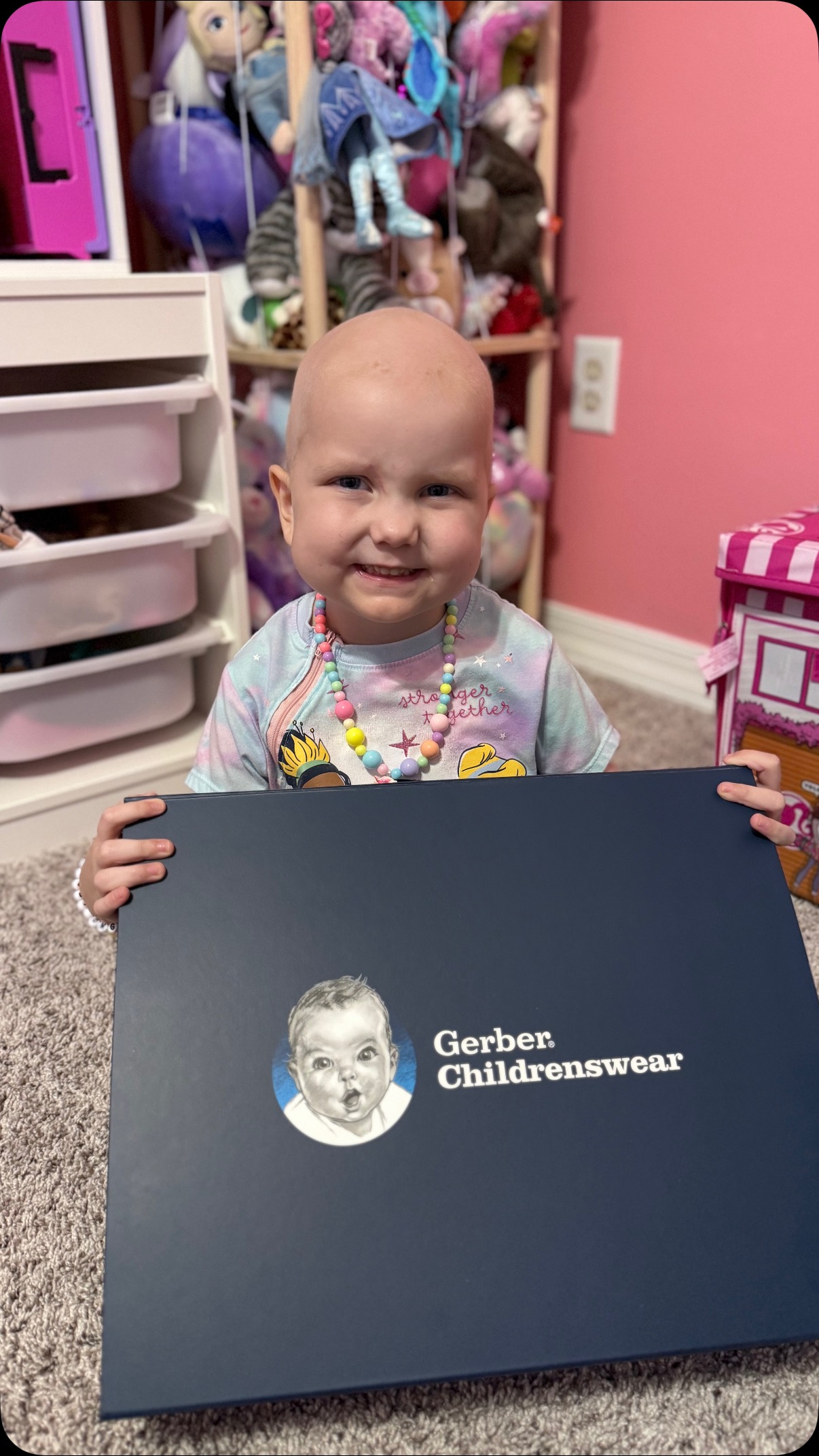 Instagram post by @miranda.aldridge for Gerber Childrenswear. Caption reads: Huge thank you to @gerberchildrenswear for....