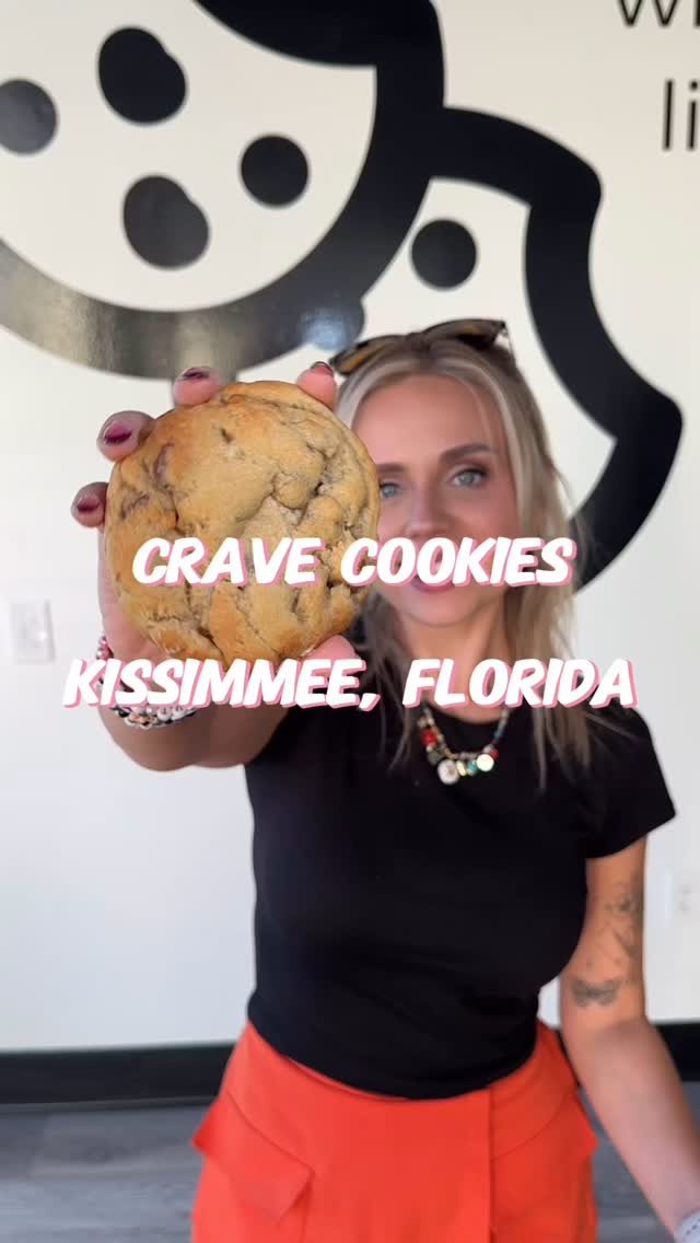 Instagram post by @katelynxox.o for Crave Cookies. Caption reads: [...] cookie starting at 10:30am at....