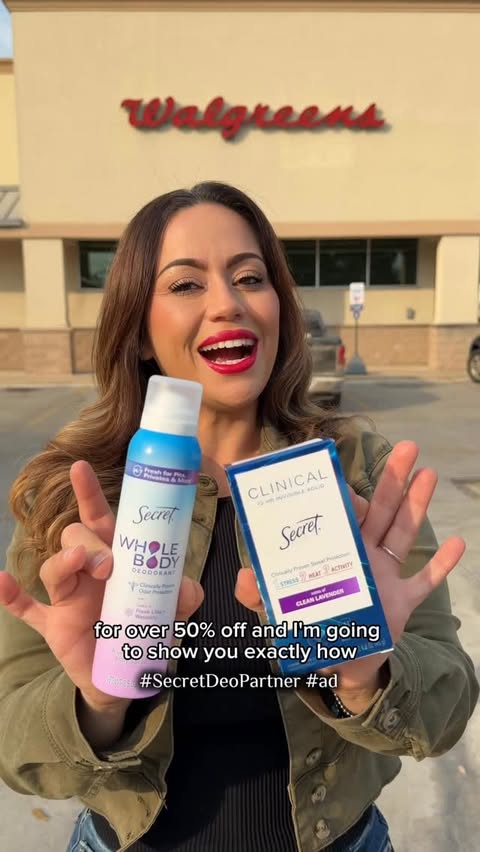 Instagram post by @couponing4beginnersig for Secret Deodorant. Caption reads: #ad #SecretDeoPartner 😃 Run to @walgreens and go....