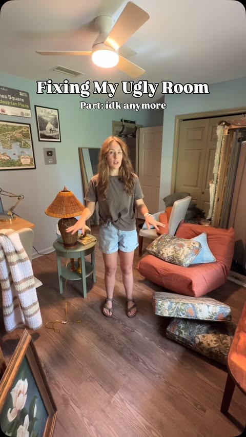 Instagram post by @flippedbyabby for Loloi. Caption reads: [...] 😁🤪 The beautiful rug is from the new....