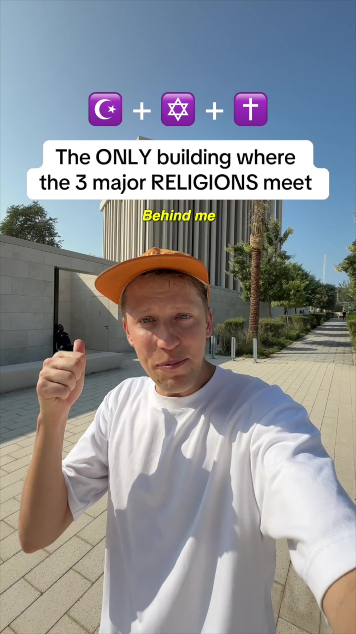 TikTok post by @jordentually for Visit Abudhabi. Caption reads: This is the only place in the WORLD that has an....