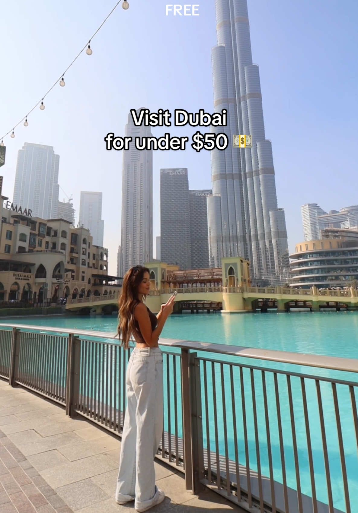 TikTok post by @vaniafernandes for Visit Dubai. Caption reads: You don’t need deep pockets to fall in love with....