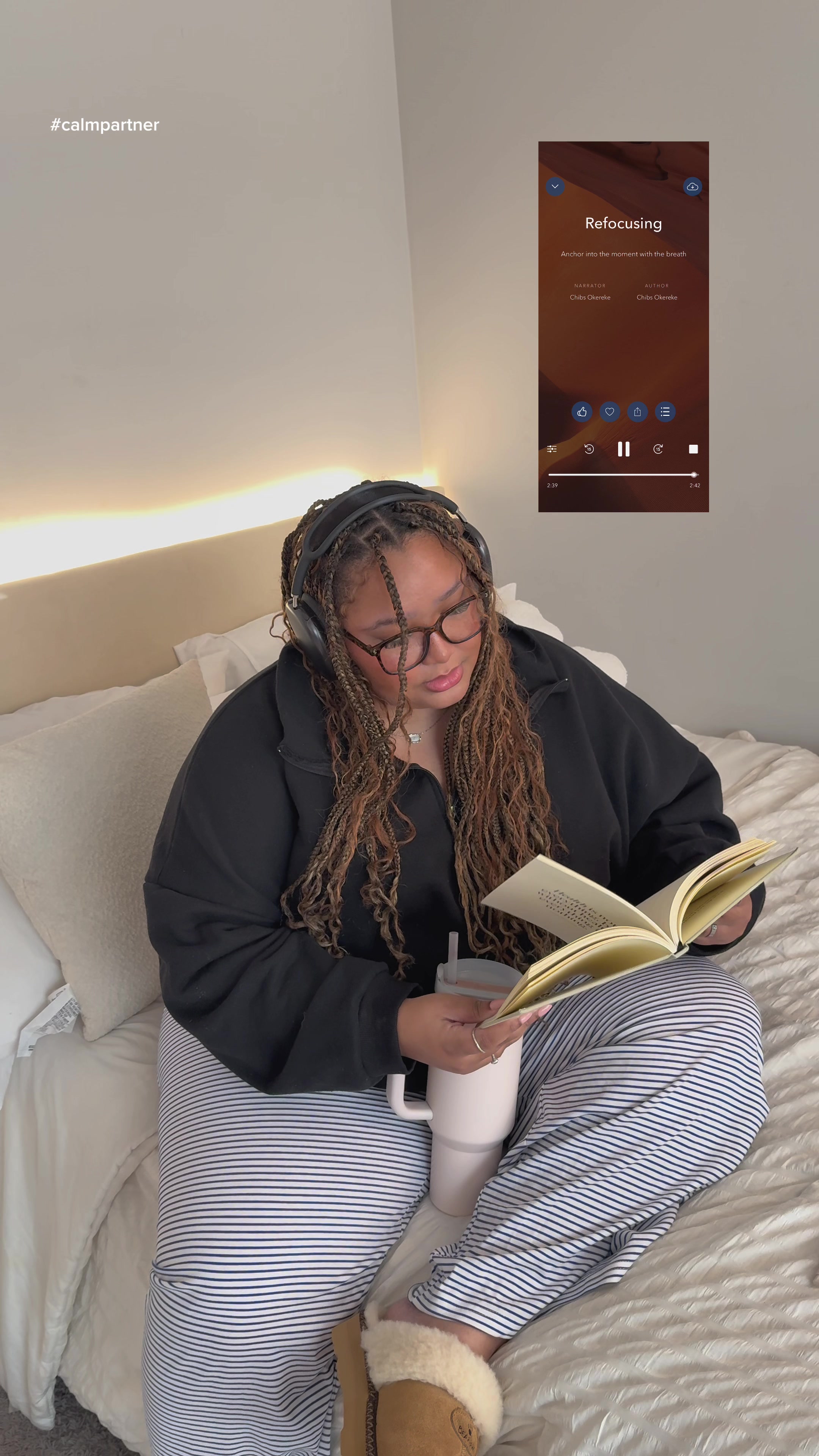 TikTok post by @ugcwithfaithh for Calm. Caption reads: spend the morning with me ft. @Calm ✨ there’s....