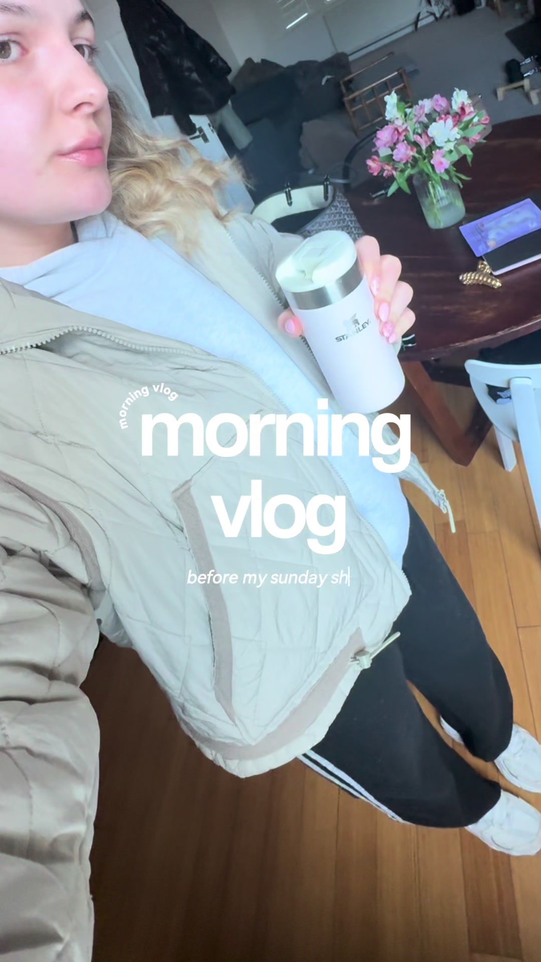 TikTok post by @chloelouiseg for Free Soul. Caption reads: morning girlie🌤️💗🌸🫶🏻 @Free Soul @method....