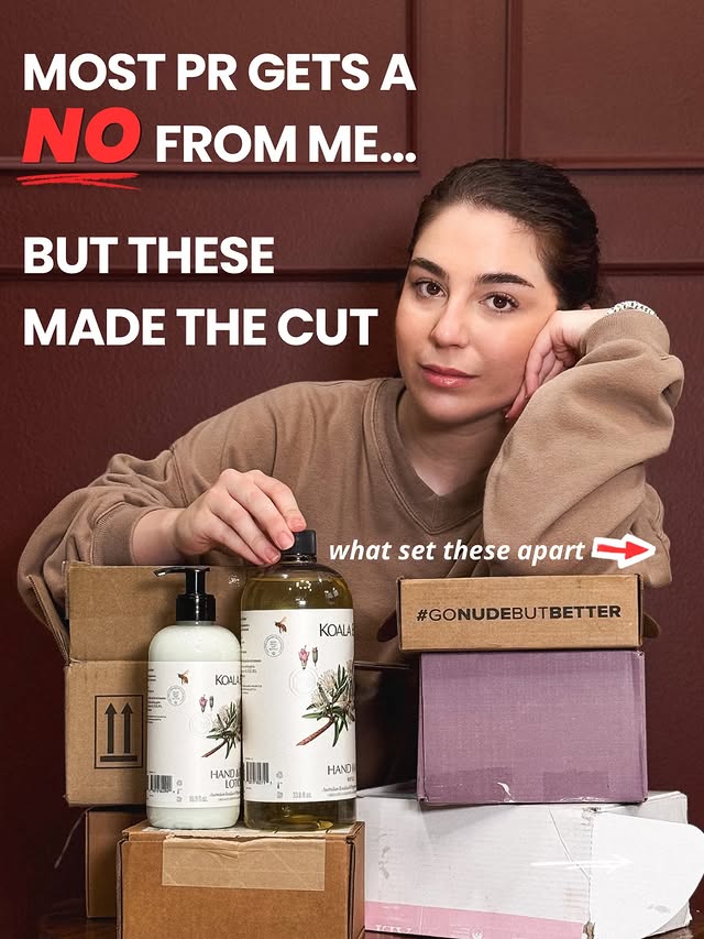 Instagram post by @crueltyfreegracefully for Alpyn Beauty. Caption reads: I decline 90% of PR. These brands passed the test.....
