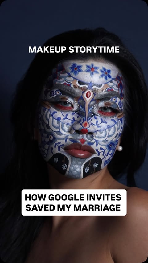 Instagram post by @cindychendesigns for Mehron Makeup. Caption reads: During the work week, we had clashing schedules,....