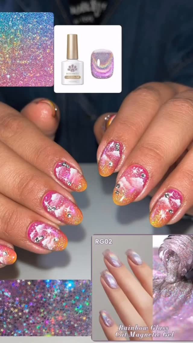 Instagram post by @javidecolores for Bornpretty. Caption reads: Cat tail✨ @bornprettyofficial ✨.