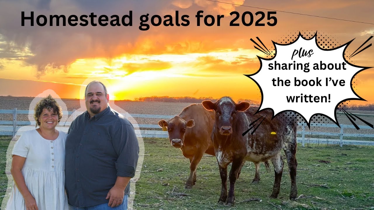 YouTube post by @Ruthannzimm for Flodesk. Caption reads: Homestead Goals for 2025 and Sharing About my....