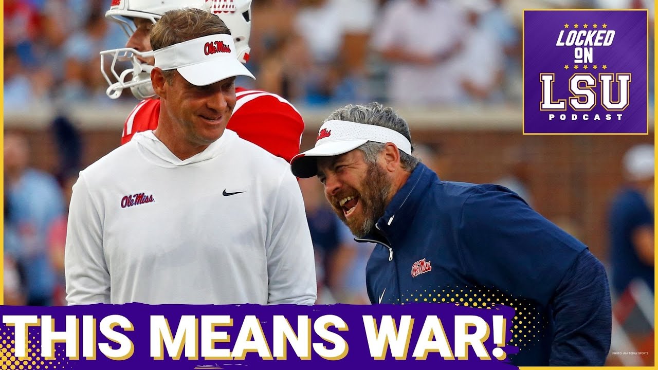 YouTube post by @LockedOnLSU for Omaha Steaks. Caption reads: Ole Miss Is Fighting Back — The Transfer Portal....