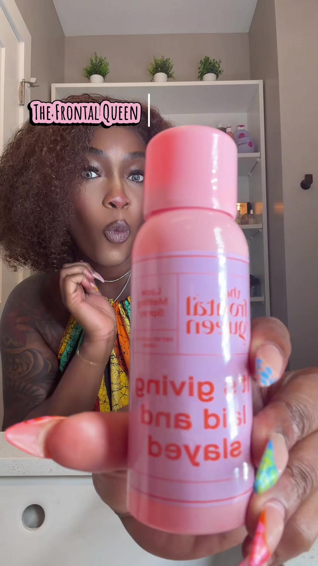 TikTok post by @ojubabe1 for The Frontal Queen. Caption reads: The Frontal Queen Lace Melting @The Frontal Queen....