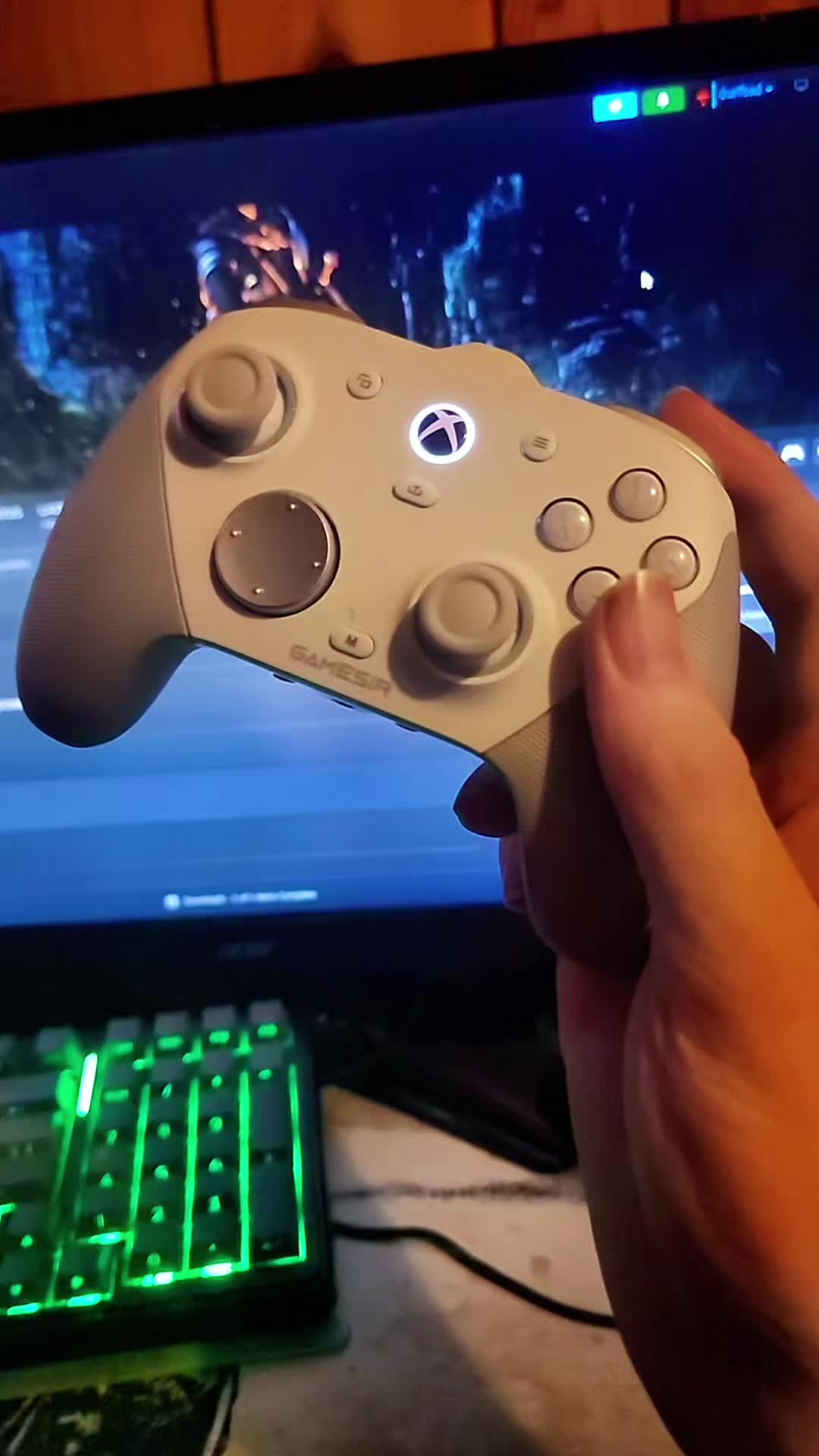 TikTok post by @guntoad for GameSir. Caption reads: [...] incredible Controller for Gaming @GameSir....