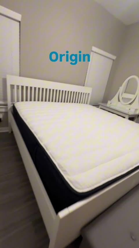 Instagram post by @gamzeinusa for Origin Mattress. Caption reads: I didn’t know a mattress could make this much....