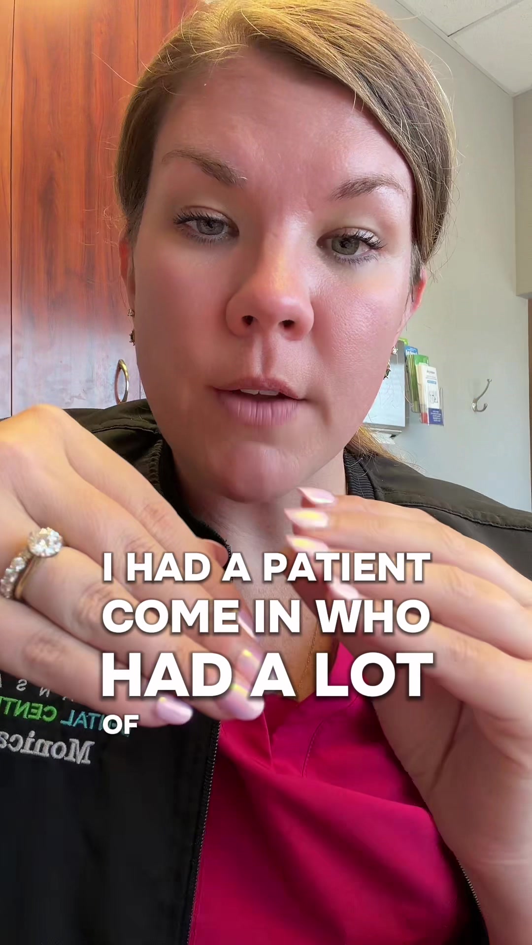 TikTok post by @monica_leanne for No BS Toothpaste. Caption reads: Do you have e bleeding around your crown and....