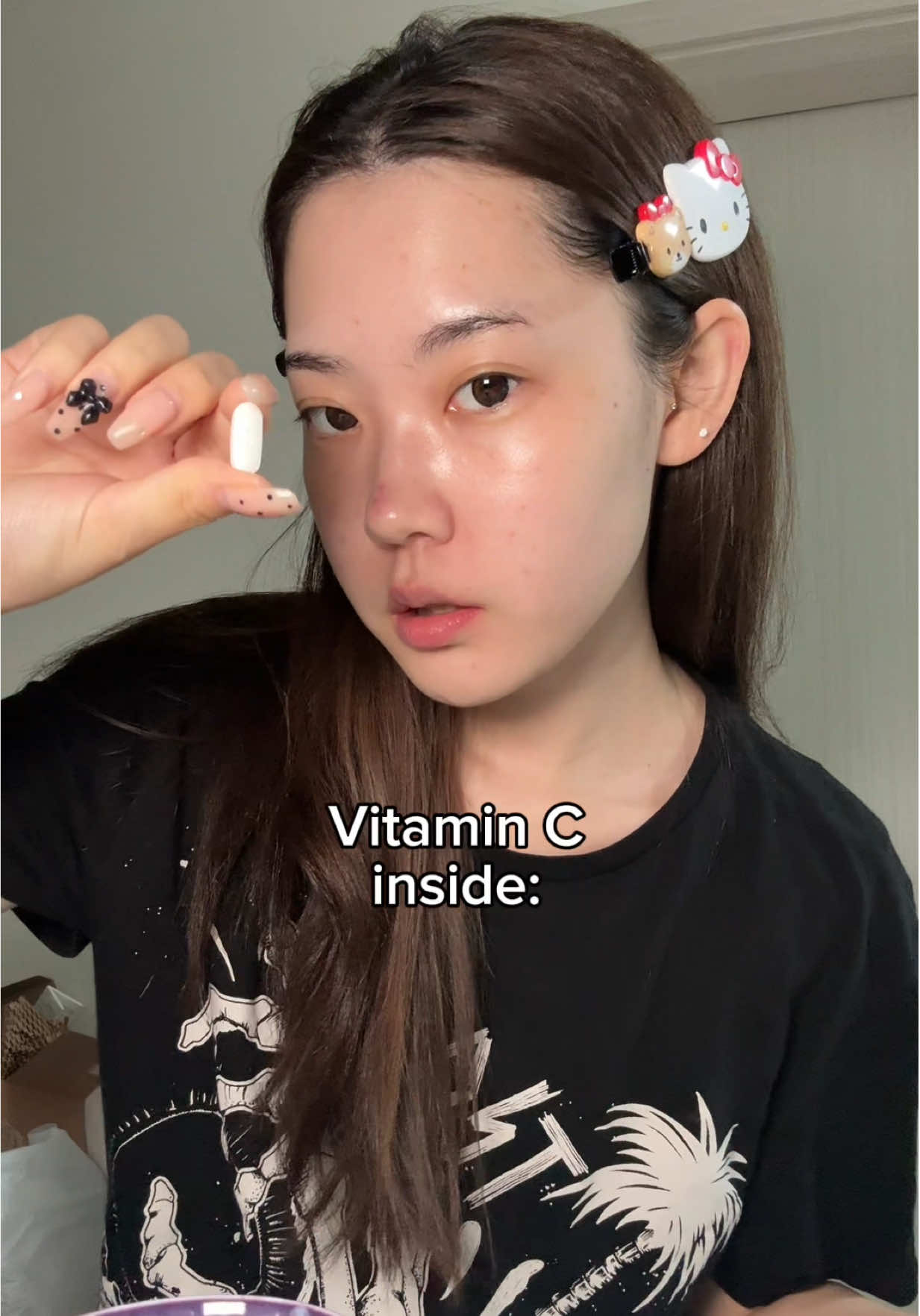 TikTok post by @caspertheghostyy for Saturday Skin. Caption reads: VitaminC inside and outside are equally important....
