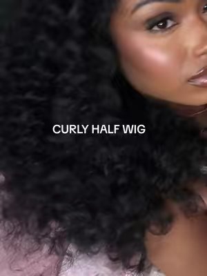 TikTok post by @xolalajanae for Mamushow Hair Store. Caption reads: Get you a half wig!! 😍 Tap the link to shop....