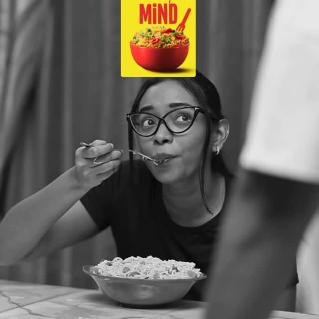 Instagram post by @grubmode for MAGGI India. Caption reads: I tried to focus on the game, but what can I do? I....