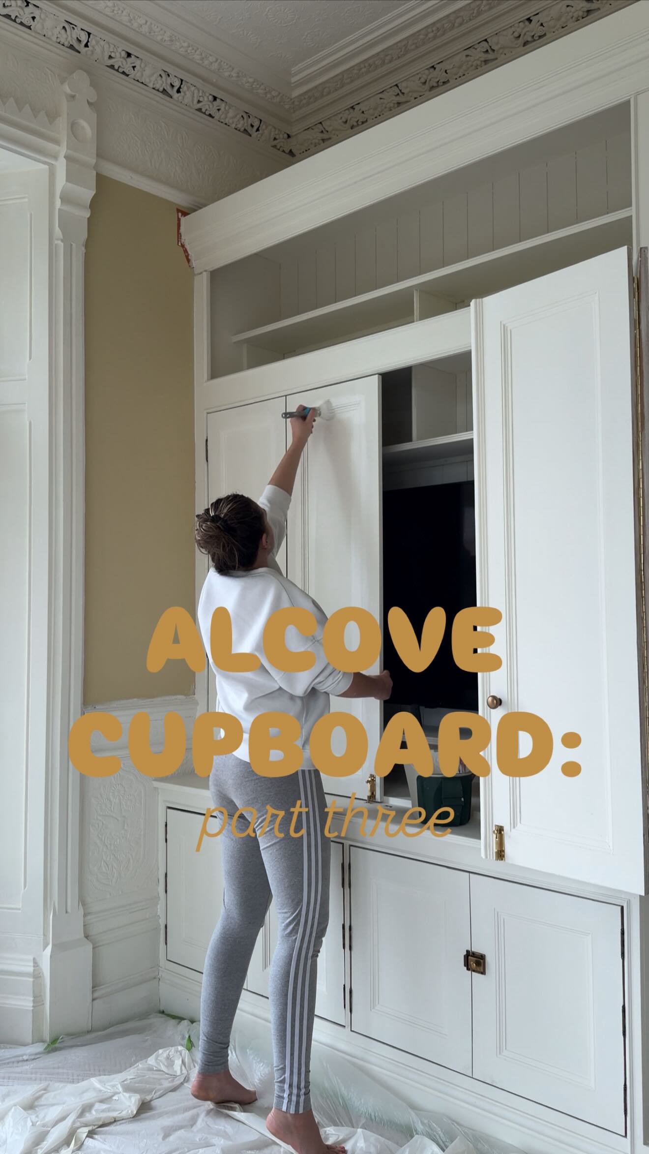 Instagram post by @mellyreidhome for Lick. Caption reads: [...] i decided to paint it in white 03 by @lick....