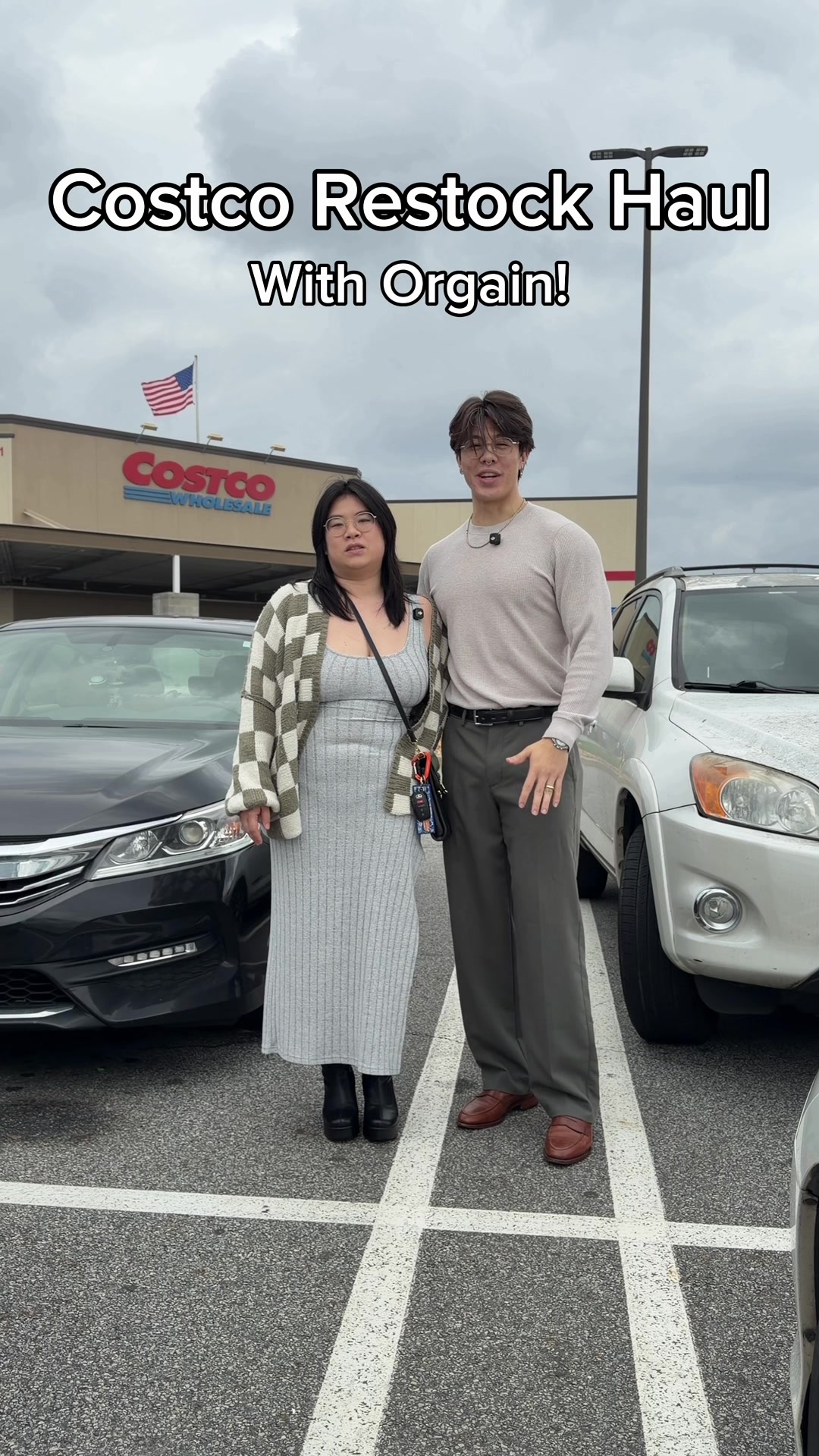 TikTok post by @danorans for Orgain. Caption reads: [...] as we stock up on protein with @DrinkOrgain!....