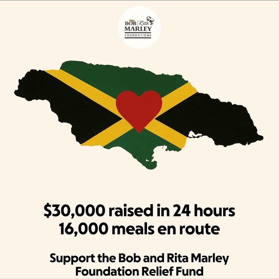 Instagram post by @funkmastermma for GoFundMe. Caption reads: An important update and gratitude 🚨🇯🇲

In just....