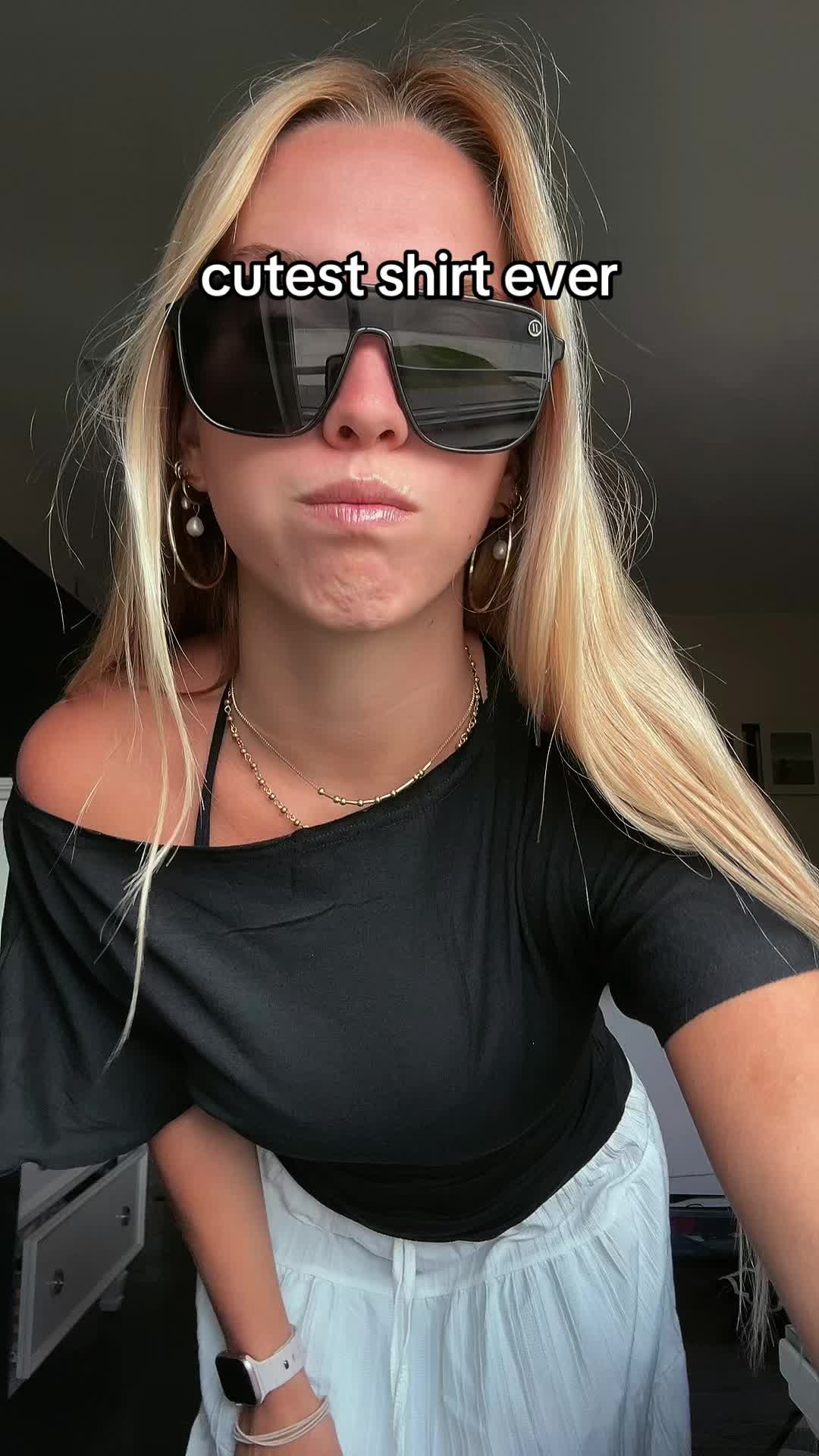 TikTok post by @cassidy_frederick for Songling Fashion. Caption reads: #fyp #cutetop #summer #comfy #cute @Songling.