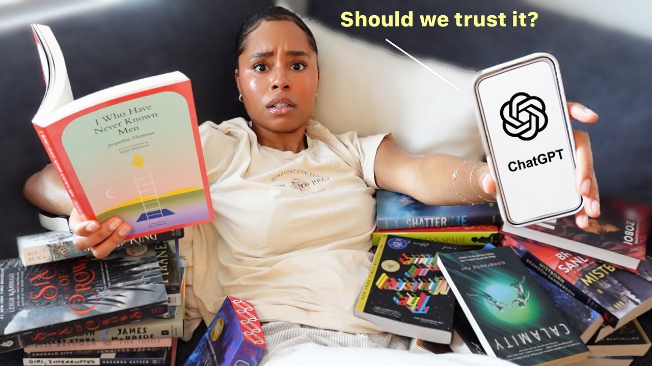 YouTube post by @khalilahd. for Opposite Wall. Caption reads: ChatGPT Picks My July TBR… I’m Nervous 😬📚.