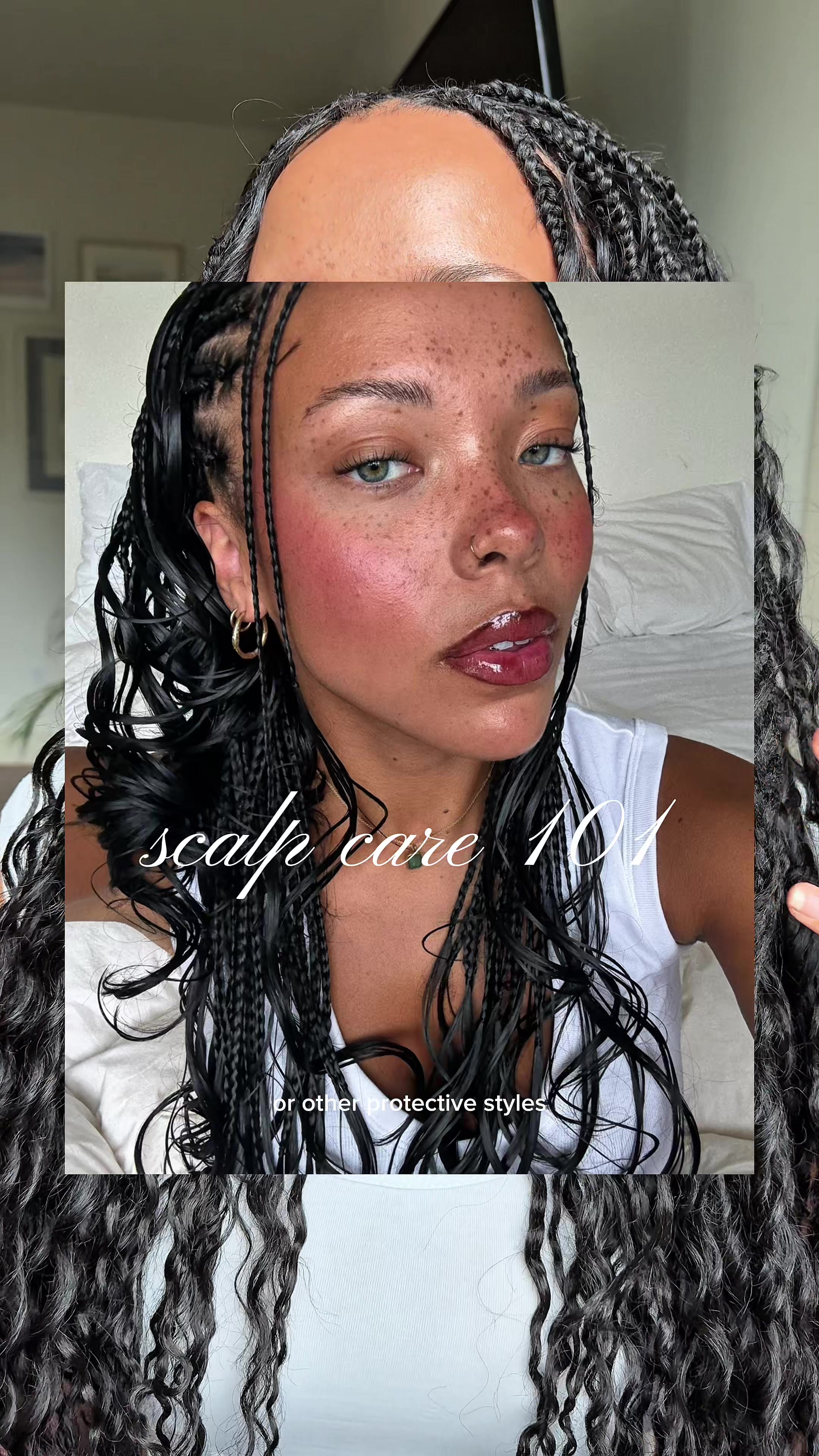 TikTok post by @badgaledie for Cécred. Caption reads: [...] protective styles, you need this 🎀 the....