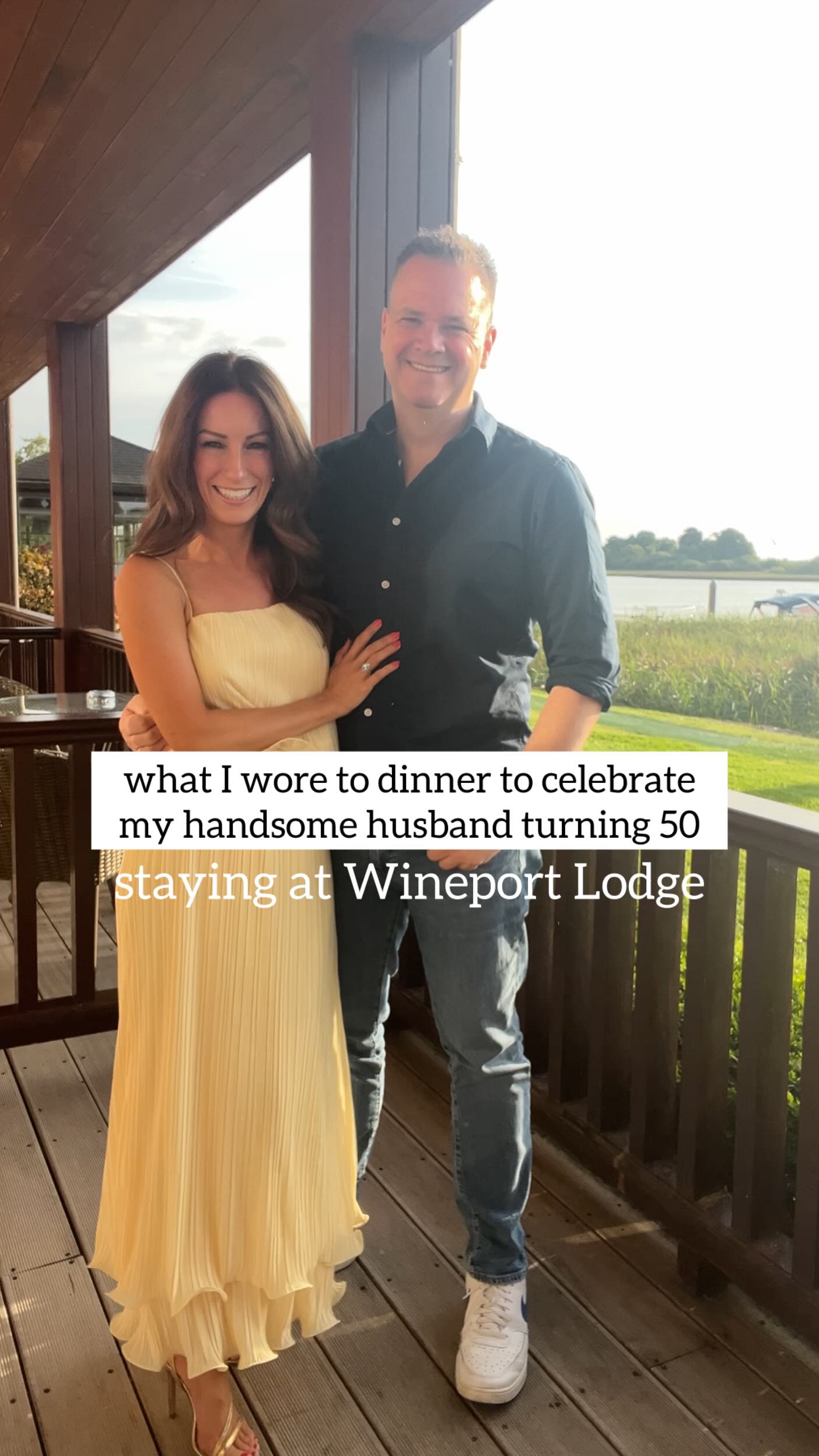 Instagram post by @5ft_fashion_fairy for JSHealth Vitamins. Caption reads: Still can’t believe he’s 50 😅 🥳 we had the best....