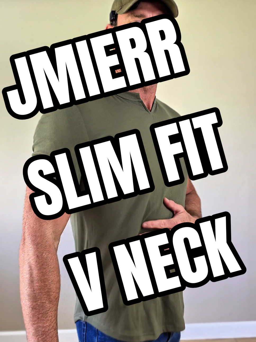 TikTok post by @_bergamont for JMIERR. Caption reads: @Jmierr Men's Plain Muscle Slim Fitted T Shirt....