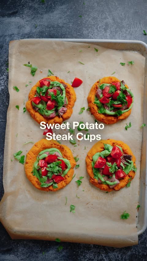 Instagram post by @superfoodsguy for Lifeway Foods. Caption reads: Sweet Potato Steak Cups with @lifewaykefir Avocado....
