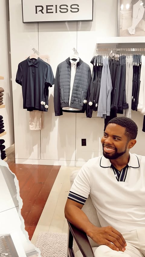 Instagram post by @davidsmanor for Reiss. Caption reads: [...] from one of my favorite London brands,....