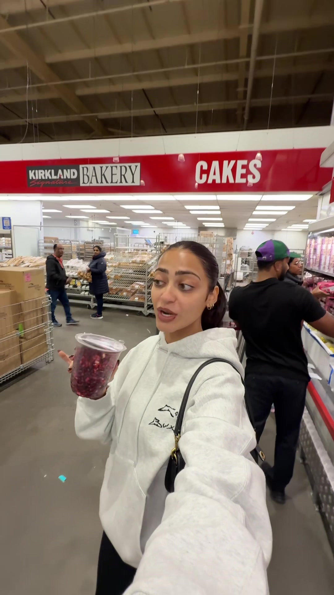 TikTok post by @amberrosebad for Liquid IV. Caption reads: *LONGER VIDEO/4 MINS* Come with me Costco 🛒✨ btw....