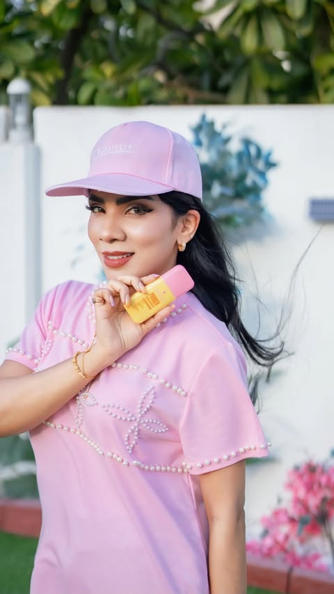 Instagram post by @aniqasardar for Character Cosmetics. Caption reads: Patchy, peeling makeup? This Character Paris SPF30....