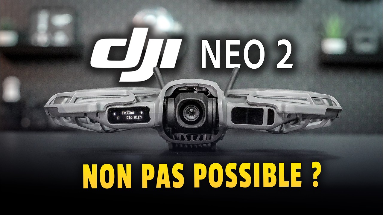 YouTube post by @MonsieurJesaistout for IPLN. Caption reads: DJI NEO 2: A Gadget?.