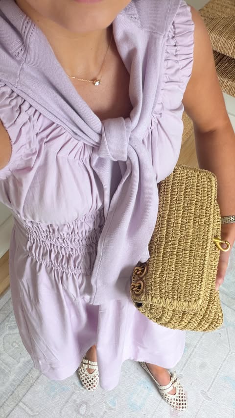 Instagram post by @louisemontgomeryblog for White House Black Market. Caption reads: Summer outfits I’d wear to… ☕️🏝️💍🌷🍷@whbm....