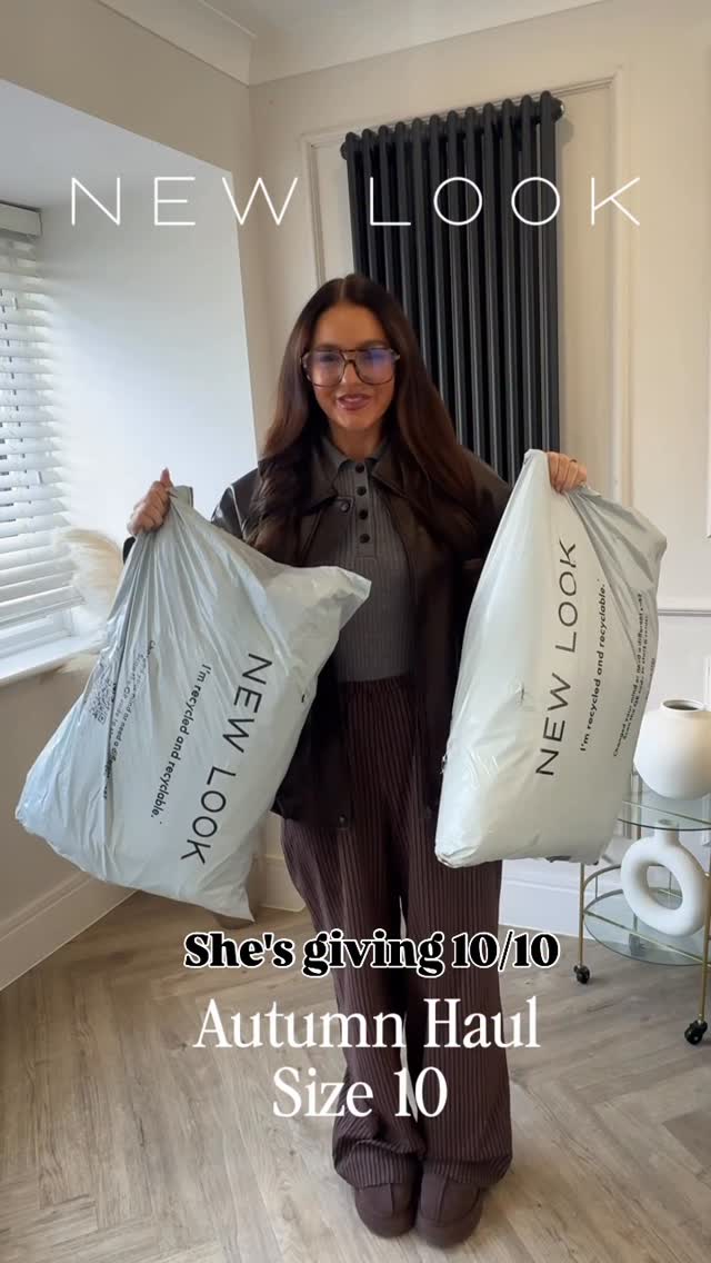 Instagram post by @jadehayleywilliams_ for New Look. Caption reads: She's Giving EVERYTHING @newlook 
🍁🍂 USE CODE....