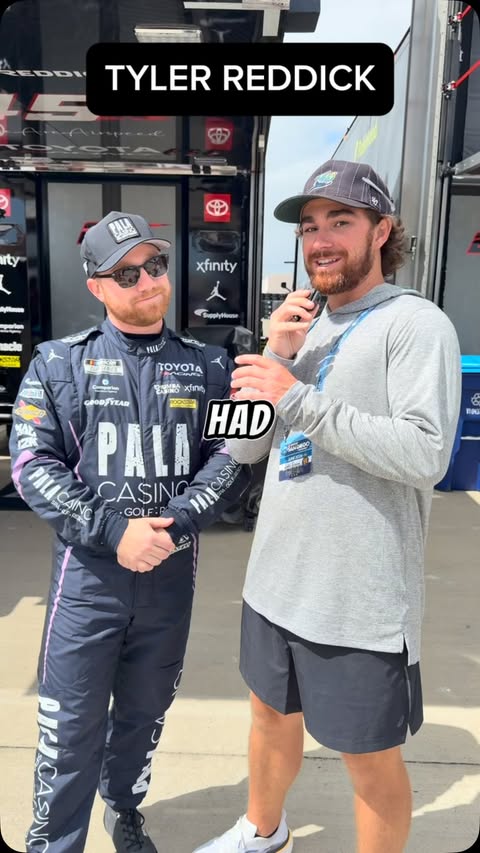 Instagram post by @chat.us.up for NASCAR. Caption reads: [...] nickname??😂 #chatusup #espn #racing #nascar....