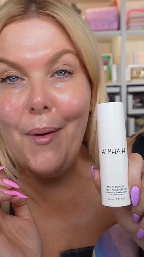 Instagram post by @askellenbeauty for ALPHA-H. Caption reads: [...] future skin with the power of peptides....