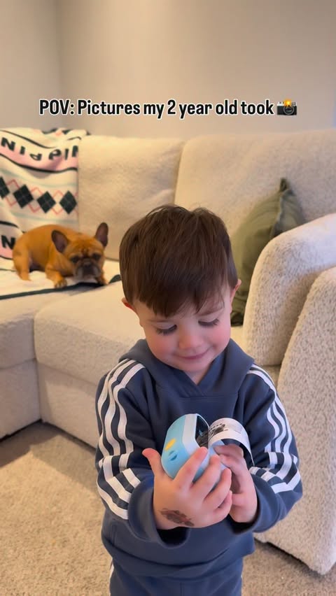 Instagram post by @barkleythefrenchiee for myFirst. Caption reads: [...] cutest memories captured forever 📸🤍 ✨....