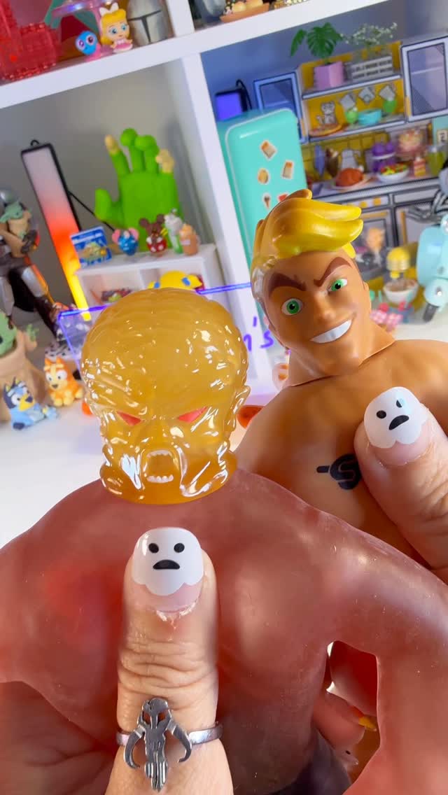 Instagram post by @dreamteamsworld for Basic Fun!. Caption reads: Stretch Armstrong - Stretch the limits....