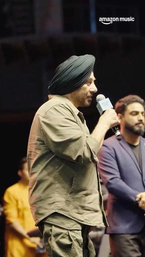 Instagram post by @iamsunnydeol for Amazon Music. Caption reads: [...] Deol and real-life heroes 🩵

Listen now on....