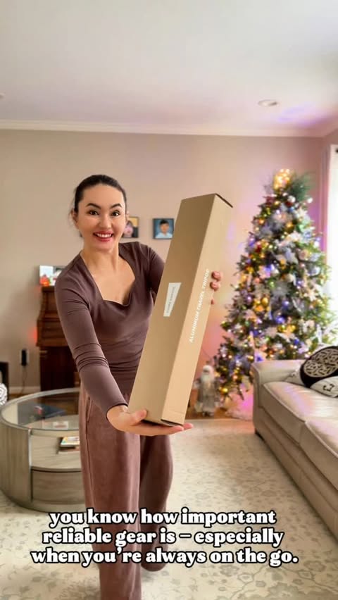 Instagram post by @madina_america for NEEWER. Caption reads: The @neewer NEEWER BASICS TP12 Aluminum Alloy....