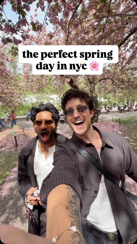 Instagram post by @matt_and_omar for Harmless Harvest. Caption reads: [...] perfect spring day 😤 powered by....