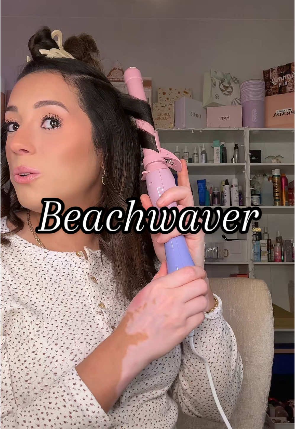 TikTok post by @fathiam6 for Beachwaver. Caption reads: @TheBeachwaver is ON SALE!! This would be a great....